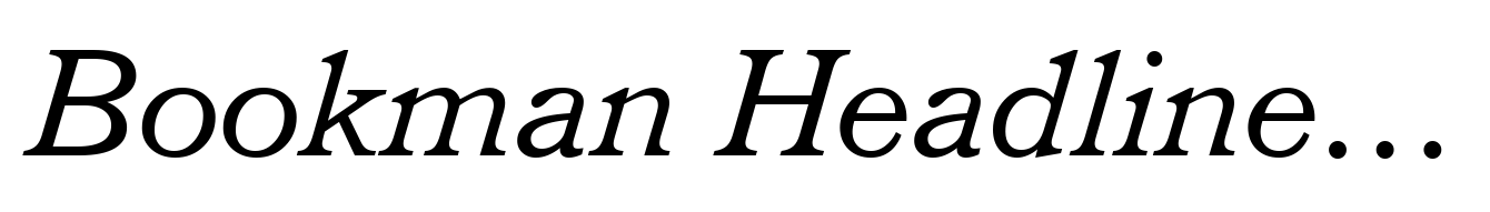 Bookman Headline Italic